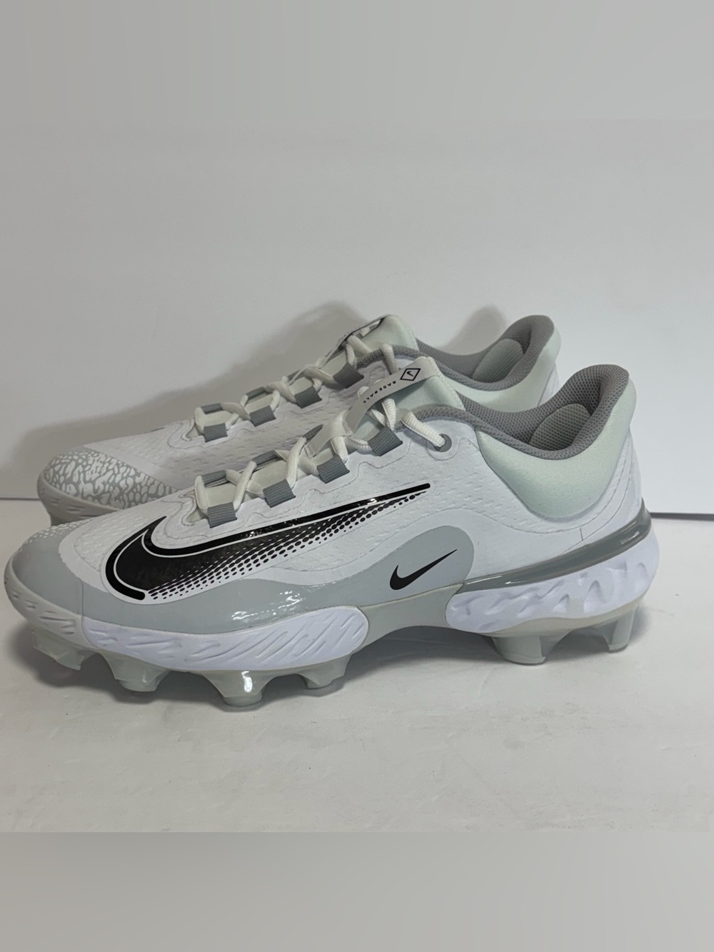Nike Alpha Huarache Elite 4 Low MCS Men Size 13 White Baseball Cleats FD6255-100